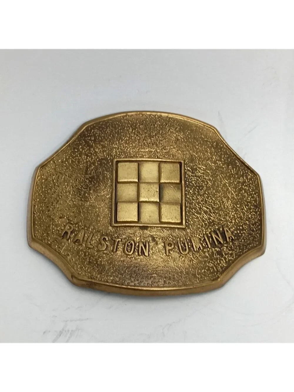 Vintage Ralston Purina Brass Belt Buckle 3
